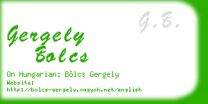 gergely bolcs business card