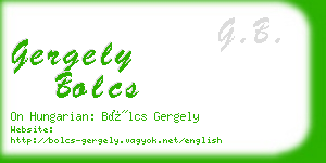 gergely bolcs business card